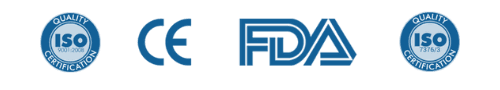ISO 9001, CE, FDA and ISO 7376/3 certifications